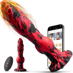 Utimi & Deeplusty Thrusting Monster Dildo – 9.6" Vibrator with 8 Vibration & 8 Stretch Modes, App Remote Control for Couples