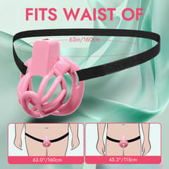 UTIMI 3D Printed Chastity Cage – Breathable PC Cock Cage with 4 Size Rings, Hidden Lock & Adjustable Belt (Black)