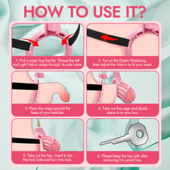 UTIMI 3D Printed Chastity Cage – Breathable PC Cock Cage with 4 Size Rings, Hidden Lock & Adjustable Belt (Pink)