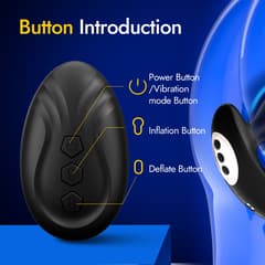 Utimi & Deeplusty Inflatable Prostate Massager Anal Sex Toy with App & Remote, 8 Vibration Modes