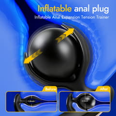 Utimi & Deeplusty Inflatable Prostate Massager Anal Sex Toy with App & Remote, 8 Vibration Modes