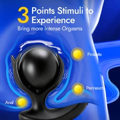 Utimi & Deeplusty Inflatable Prostate Massager Anal Sex Toy with App & Remote, 8 Vibration Modes
