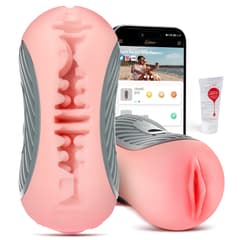Peanut – Utimi & Deeplusty Dual-Channel Squeezable Male Masturbator, App Vibe & Magnetic Charge
