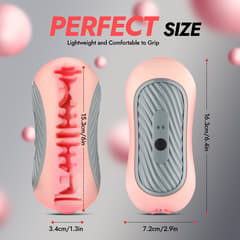 Peanut – Utimi & Deeplusty Dual-Channel Squeezable Male Masturbator, App Vibe & Magnetic Charge