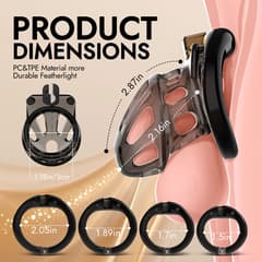 Breathable - chastity cage with open ring design