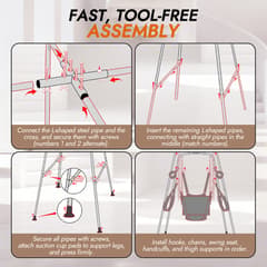 Utimi Heavy-Duty Sex Swing Stand – Adjustable Couples Sling with 1000 lb Steel Frame