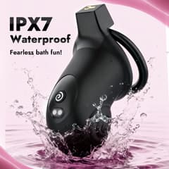 Utimi & Deeplusty App-Controlled Vibrating Chastity Cage – Silicone Cock Cage, 8 Modes, 4 Rings, Secure Lock
