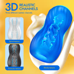 Pulse - Utimi & Deeplusty – Ultra-Soft TPE Male Masturbator Sleeve, Realistic 3D Textured Stroker for Men, 6PCS