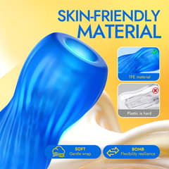 Pulse - Utimi & Deeplusty – Ultra-Soft TPE Male Masturbator Sleeve, Realistic 3D Textured Stroker for Men, 6PCS