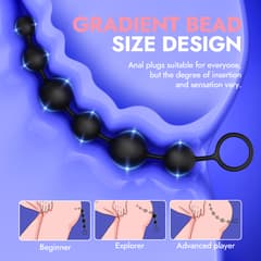 Anal Beads - Plug Pull Beads With Safety Pull Ring