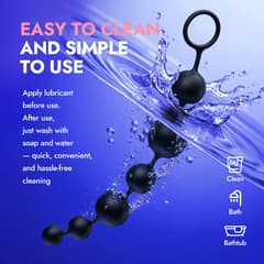 Anal Beads - Plug Pull Beads With Safety Pull Ring