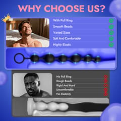 Anal Beads - Plug Pull Beads With Safety Pull Ring