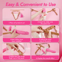 Harness Strap-On Vibrating Dildo with Remote – Dual Silicone, 10 Modes, Adjustable for Couples