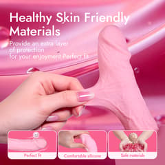 Lavender - 9" Silicone Thrusting Dildo Vibrator with 10 Vibration & 3 Thrusting Modes (Pink)