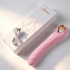 Lavender - 9" Silicone Thrusting Dildo Vibrator with 10 Vibration & 3 Thrusting Modes (Pink)