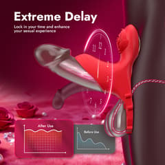 APP-Controlled Adjustable Vibrating Cock Ring & Penis Sleeve for Couples