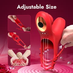 APP-Controlled Adjustable Vibrating Cock Ring & Penis Sleeve for Couples