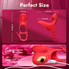 APP-Controlled Adjustable Vibrating Cock Ring & Penis Sleeve for Couples