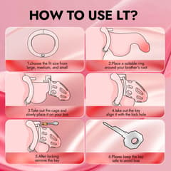 Beginner - Transparent Cutout Breathable CB Vertical Locking Movable Ring Chastity Cage