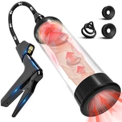 UTIMI Penis Pump for Men – Vacuum Penis Enlarger Kit with 3 Cock Rings & 2 Silicone Sleeves
