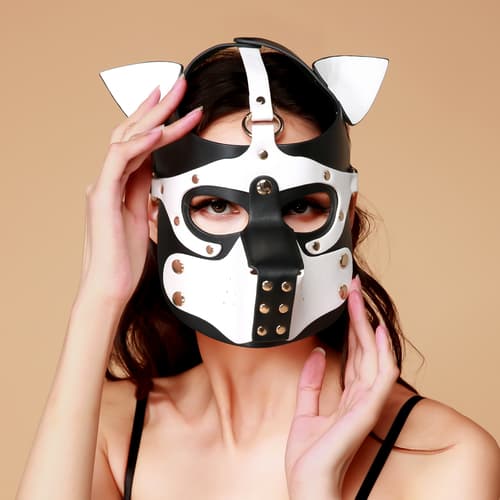 Obedient Puppy - Pet Play Removable Mouth Cover Conditioning Obedience Masks
