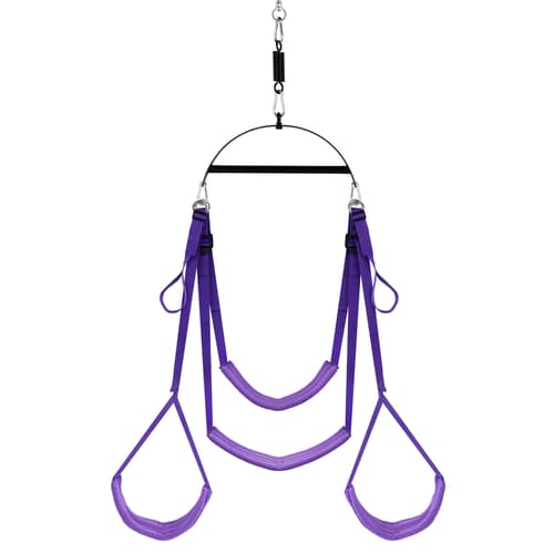 Ultra Sturdy - Padded Handlebar Restraint Straps with 1100 lbs Double Purple Black Sex Swing