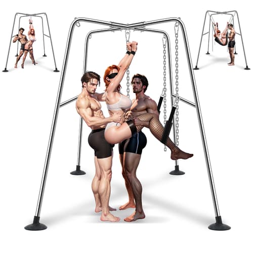 Utimi Heavy-Duty Sex Swing Stand – Adjustable Couples Sling with 1000 lb Steel Frame