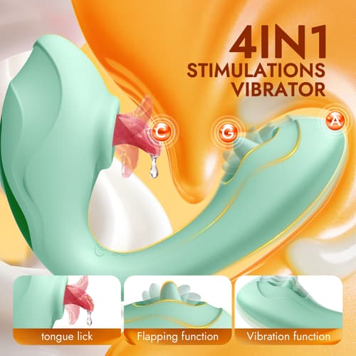 Utimi & Loveaura Sprout – 4-in-1 G-Spot & Clitoral Vibrator, 7 Modes, Waterproof Silicone