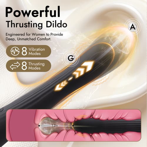 Eclipse – APP Control Thrusting Vibrator for G-Spot & Clitoral Stimulation, 8 Modes, Rechargeable Waterproof