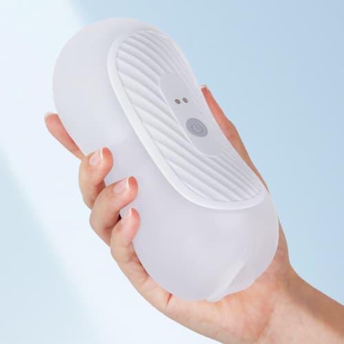 （Pre sale）Peanut – Utimi Dual-Channel Squeezable Male Masturbator, App Vibe & Magnetic Charge （Clear）