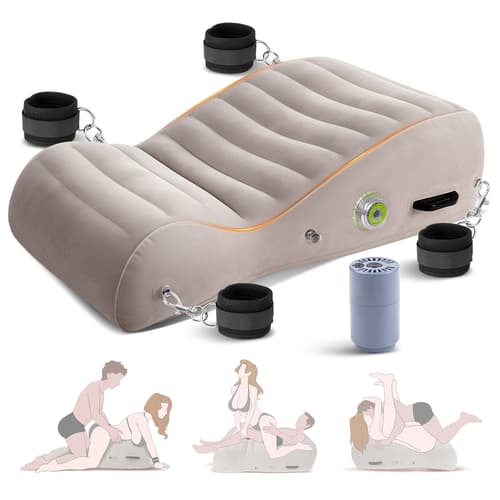 Utimi Inflatable Sex Pillow for Couples with Electric Pump & Bondage Cuffs