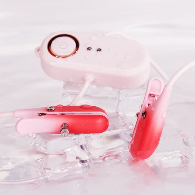 Nipple Clip Vibrator - Remote Controlled 2 in 1 Nipple Clip, Clitoral Clip Stimulator
