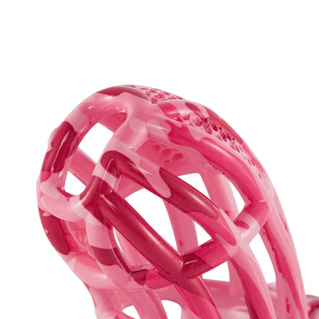 Pink Encounter-3D Design Chastity Cage with 4 Rings and Disposable Lock