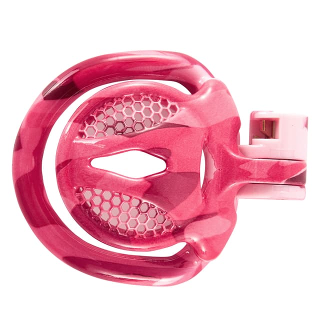 Pink Bird - 3D Design Chastity Cage with 4 Rings with Disposable Lock