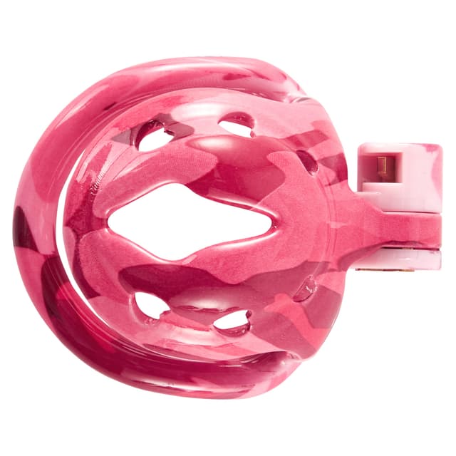 Pink Bird - 3D Design Chastity Cage with 4 Rings with Disposable Lock