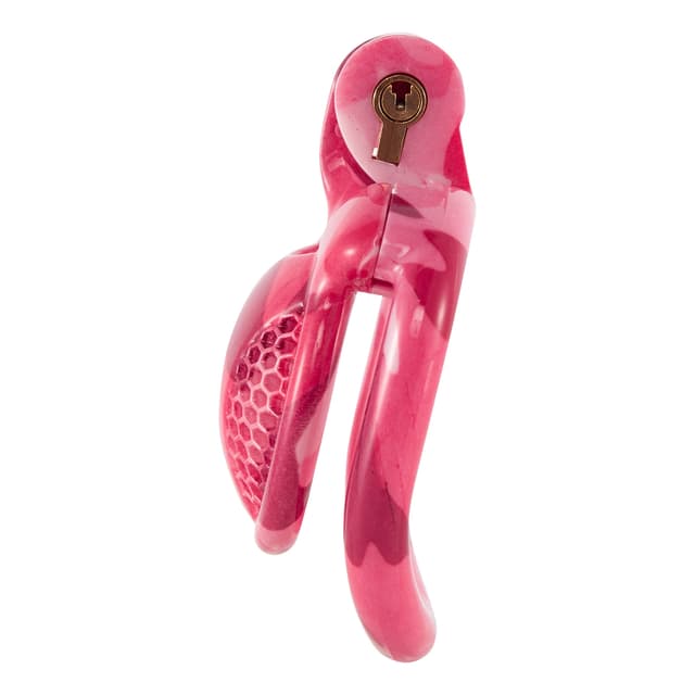Pink Bird - 3D Design Chastity Cage with 4 Rings with Disposable Lock