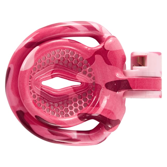 Pink Bird - 3D Design Chastity Cage with 4 Rings with Disposable Lock