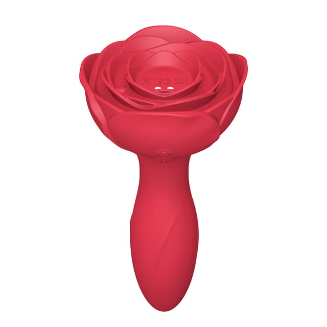 10 Frequency Inflatable Vibrating Rose Anal Plug Prostate Massager