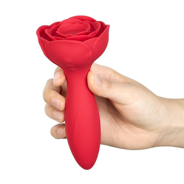 10 Frequency Inflatable Vibrating Rose Anal Plug Prostate Massager