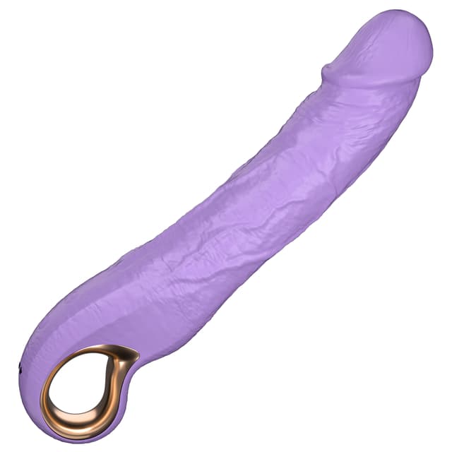 Lavender - 9" Silicone Thrusting Dildo Vibrator with 10 Vibration & 3 Thrusting Modes