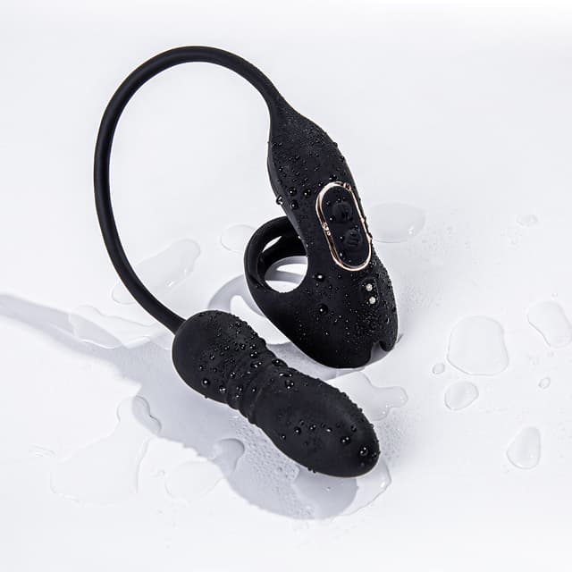 UTIMI APP-Controlled Prostate Massager, 8 Vibration Modes, Thrusting Anal Plug with Vibrating Cock Ring.