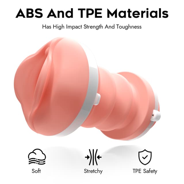 Utimi Lulu Male Masturbator Sleeve - Realistic Pocket Pussy Stroker with 3D Texture, TPE Blowjob Sleeve, Mouth-Shaped Design