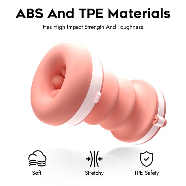 Utimi Lulu Male Masturbator Sleeve - Round-Hole Pocket Pussy Stroker with 3D Texture, TPE Blowjob Sleeve, Realistic Tunnel Design