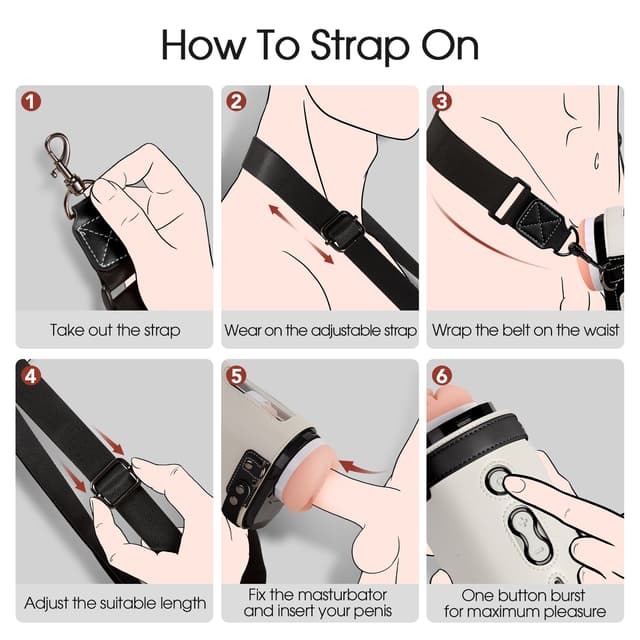 Lulu Stroker - Utimi Exclusive Hands Free Strap-on Male Masturbator (White)