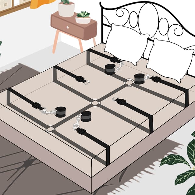 UTIMI Underbed Mattress Restraint BDSM 6-Piece Set