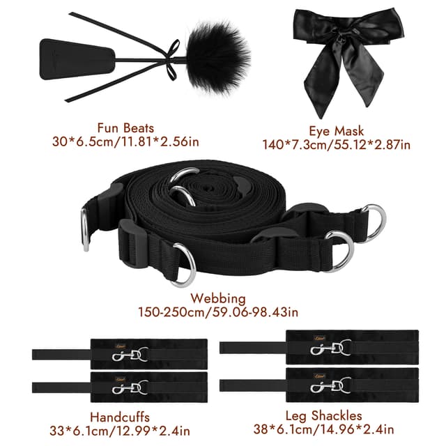 Underbed Mattress Restraint BDSM 6-Piece Set