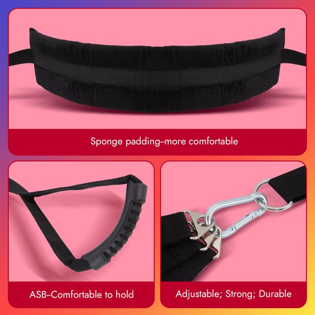 Creative Unlimited - Cushioned Handcuffs Hold 300 lbs Multi-Purpose Door Sex Swing