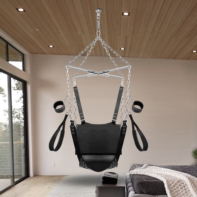 UTIMI Ceiling Sex Swing – Adjustable BDSM Sling with Padded Support & 360° Rotation, Holds Up to 800 lbs