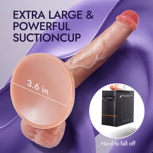 Realistic - Insertable Length 5.3" Strong Suction Cup Vein Texture Silicone Dildo Oral Sex Training