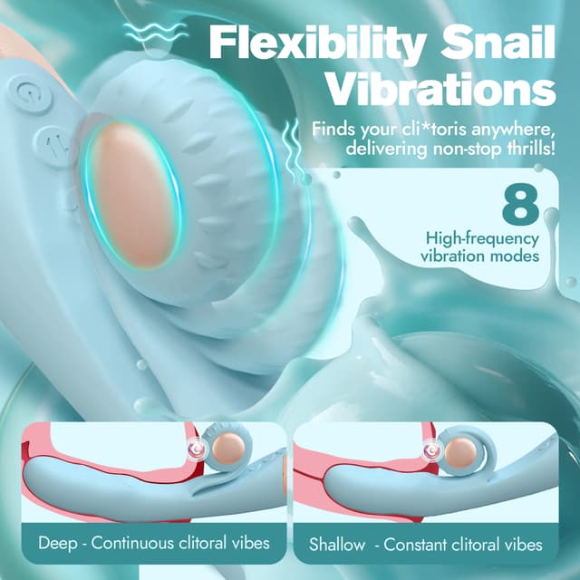 Utimi & Loveaura Mint Whisper Rabbit Vibrator for Women – 8 Flapping & 7 Vibration Modes for C-Spot & G-Spot Stimulation